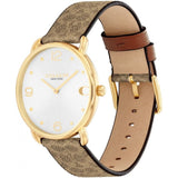 Coach New York Silver Dial Brown Leather Strap Women Watch 14504205
