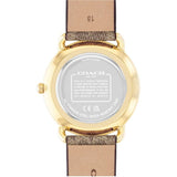 Coach New York Silver Dial Brown Leather Strap Women Watch 14504205