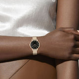 Coach New York Black Dial Rose Gold Milanese Strap Women Watch 14504217