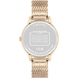 Coach New York Black Dial Rose Gold Milanese Strap Women Watch 14504217