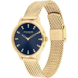 Coach New York Chelsea Gold Milanese Strap Women Watch 14504218