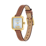 Coach New York Silver Dial Brown Leather Strap Women Watch 14504231