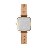Coach New York Silver Dial Brown Leather Strap Women Watch 14504231