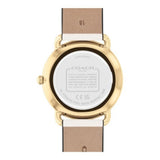 COACH ELLIOT CRYSTAL ACCENT & WHITE CHALK LEATHER STRAP WATCH 14504294