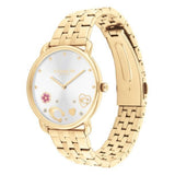 COACH ELLIOT 36mm CRYSTAL ACCENT GOLD-TONE BRACELET WATCH 14504349