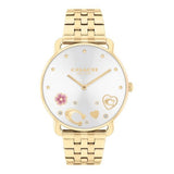 COACH ELLIOT 36mm CRYSTAL ACCENT GOLD-TONE BRACELET WATCH 14504349