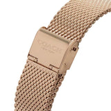 Coach New York Charles Black Dial Rose Gold Milanese Strap Men Watch 14602552