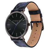 Coach New York Sunray Dial Blue Leather Strap Men Watch 14602616
