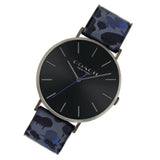 Coach New York Sunray Dial Blue Leather Strap Men Watch 14602616