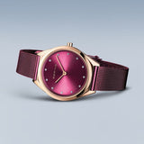 Bering Ultra Slim Purple Milanese Strap Women Watch 17031-969