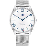 Tommy Hilfiger White Dial Silver Milanese Strap Men Watch 1710512