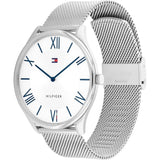 Tommy Hilfiger White Dial Silver Milanese Strap Men Watch 1710512