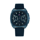 TOMMY HILFIGER APOLLO BLUE DIAL LEATHER STRAP WATCH 1710558