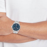 Tommy Hilfiger Blue Dial Silver Stainless Steel Strap Men Watch 1710563