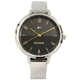 Tommy Hilfiger Black Dial Silver Milanese Strap Unisex Gift Set 1770022