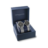 Tommy Hilfiger Black Dial Silver Milanese Strap Unisex Gift Set 1770022