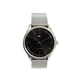 Tommy Hilfiger Black Dial Silver Milanese Strap Unisex Gift Set 1770022