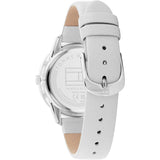 Tommy Hilfiger Silver Dial Gray Leather Strap Women Watch 1782542
