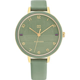 Tommy Hilfiger Florence Green Dial & Leather Strap Women Watch 1782583