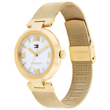 Tommy Hilfiger White Dial Gold Milanese Strap Women Watch 1782634