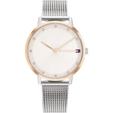 Tommy Hilfiger White Dial Silver Milanese Strap Women Watch 1782666