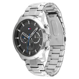 Tommy Hilfiger Chronograph Black Dial Silver Stainless Steel Strap Men Watch 1791794