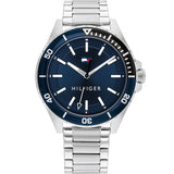 Tommy Hilfiger Blue Dial Silver Stainless Steel Strap Men Watch 1792012