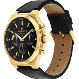 Tommy Hilfiger Chronograph Black Leather Strap Men Watch 1792086