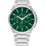 Tommy Hilfiger Green Dial Silver Stainless Steel Strap Men Watch 1792088