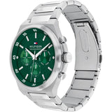 Tommy Hilfiger Green Dial Silver Stainless Steel Strap Men Watch 1792088