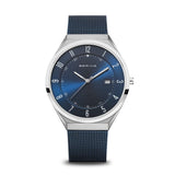 Bering Ultra Slim Blue Dial & Milanese Strap Men Watch 18740-307