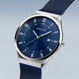 Bering Ultra Slim Blue Dial & Milanese Strap Men Watch 18740-307