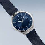 Bering Ultra Slim Blue Dial & Milanese Strap Men Watch 18740-307