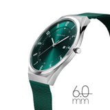 Bering Ultra Slim Green Dial & Milanese Strap Men Watch 18740-808