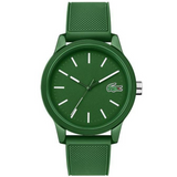LACOSTE 12.12 2010985 GREEN SILICONE STRAP ANALOG WATCH