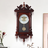Mapple Leaf Victorian Crown Chime Wall Clock – Chestnut Brown Model 2011