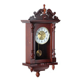 Mapple Leaf Victorian Crown Chime Wall Clock – Chestnut Brown Model 2011
