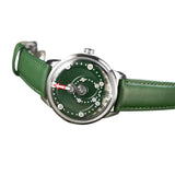 Mandetbrote Mechanical Exception Leather Strap Men's Watch - Orbital | Green