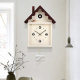 Mapple Leaf Alpine Cuckoo Pendulum Wall Clock – Signal White Model 2036