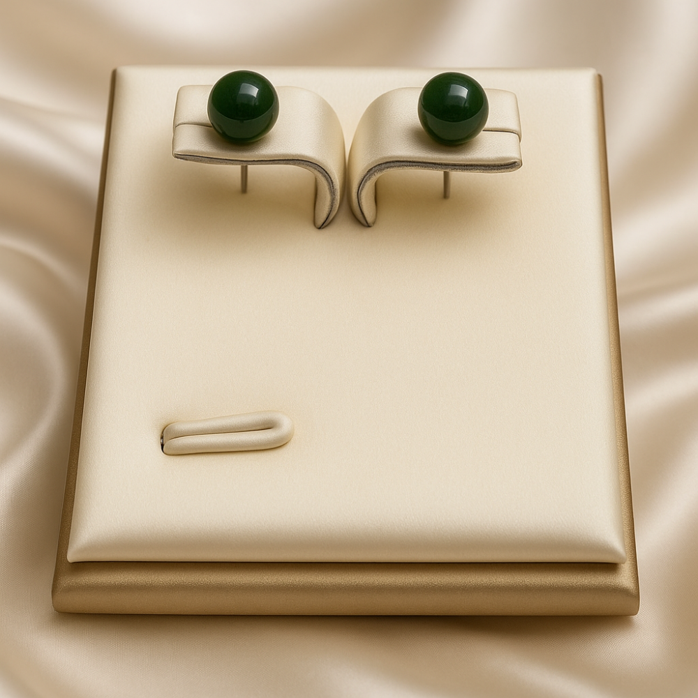 AG Collective Jewelry - Verdant Essence – Jade Stud Earrings