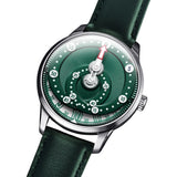 Mandetbrote Mechanical Exception Leather Strap Men's Watch - Orbital | Green