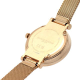 Olivia Burton Belgrave White and Carnation Gold Mesh Women Watch 24000006