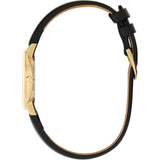 Olivia Burton Signature Ultra Slim Bee Black Leather Strap Women Watch 24000019