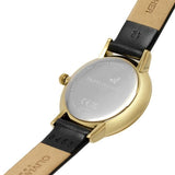 Olivia Burton Signature Ultra Slim Bee Black Leather Strap Women Watch 24000019