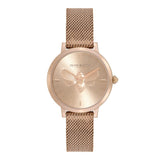 Olivia Burton Rose Gold Dial Milanese Strap Women Watch 24000020