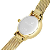Olivia Burton Ultra Slim Bees Gold Dial Milanese Strap Women Watch 24000022