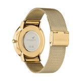 Olivia Burton Celestial Ultra Slim Metallic White & Gold Mesh Women Watch 24000024