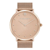 Olivia Burton Celestial Ultra Slim Silver & Carnation Gold Mesh Women Watch 24000025