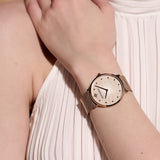 Olivia Burton Celestial Ultra Slim Silver & Carnation Gold Mesh Women Watch 24000025