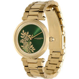 Olivia Burton Green Dial Gold Stainless Steel Strap Women Watch 24000043